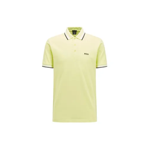 HUGO BOSS Polo Shirts Men Yellow