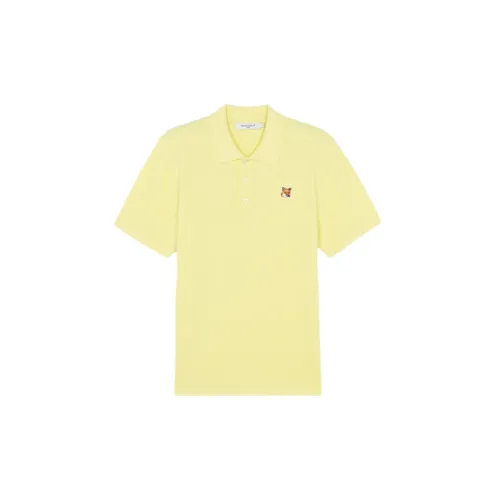 Maison Kitsune Polo Shirts Men Yellow