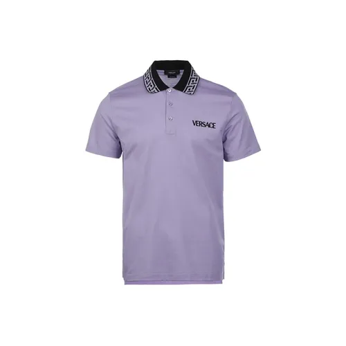 VERSACE Polo Shirts Men Light Purple