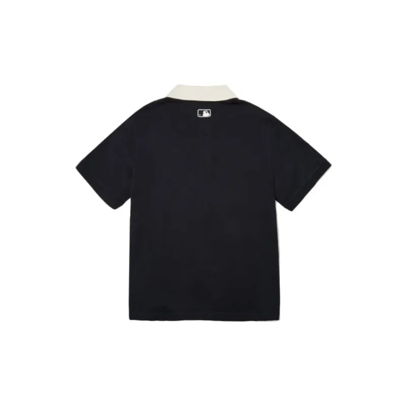MLB Base Logo Polo Shirts Men Black-1