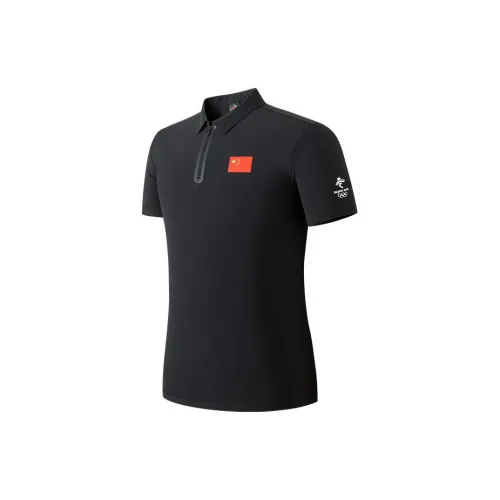 ANTA National Flag Polo Shirts Men Black