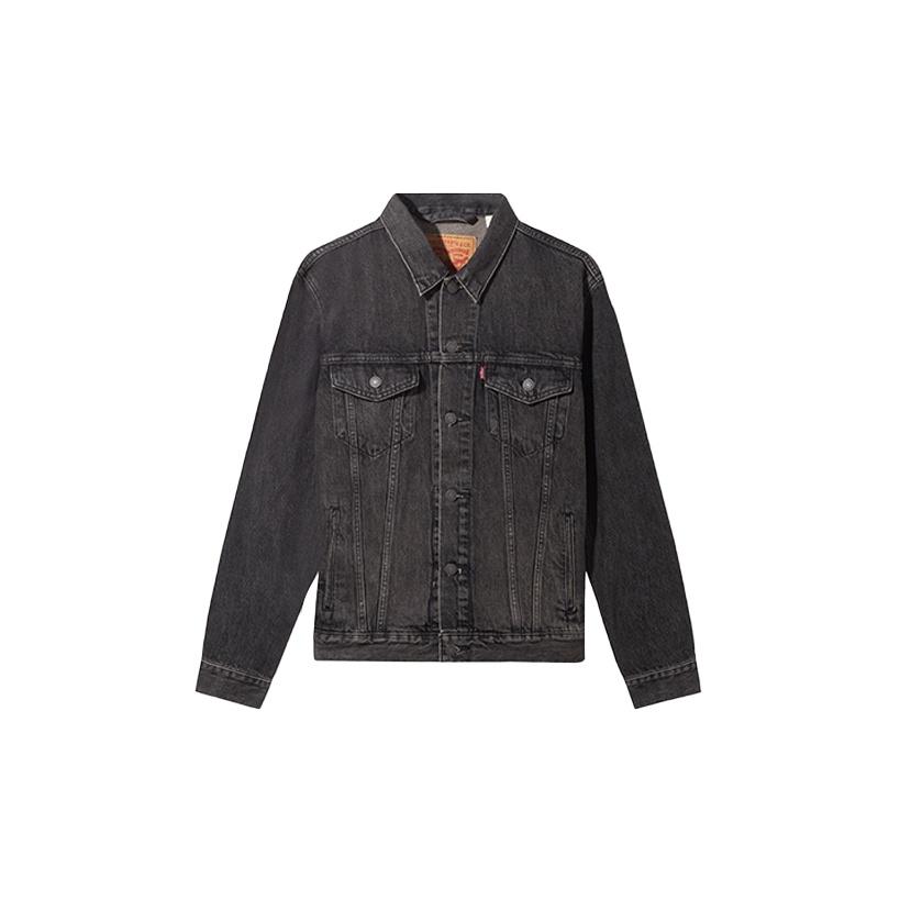 levis jacket black denim POIZON