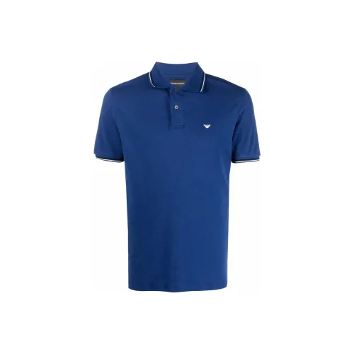 EMPORIO ARMANI Polo Shirts Men Blue