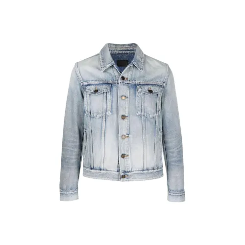 SAINT LAURENT Denim Jackets Men Blue