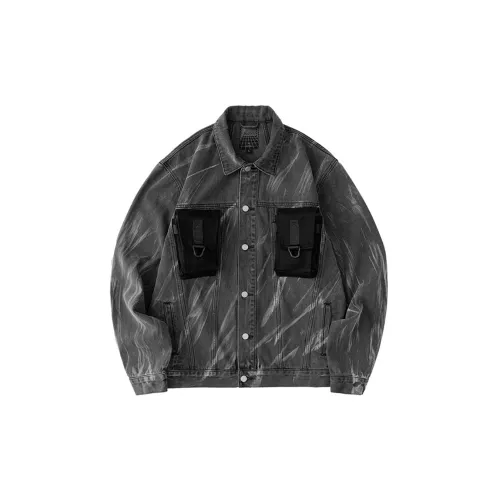 ENSHADOWER Denim Jackets Unisex Gray