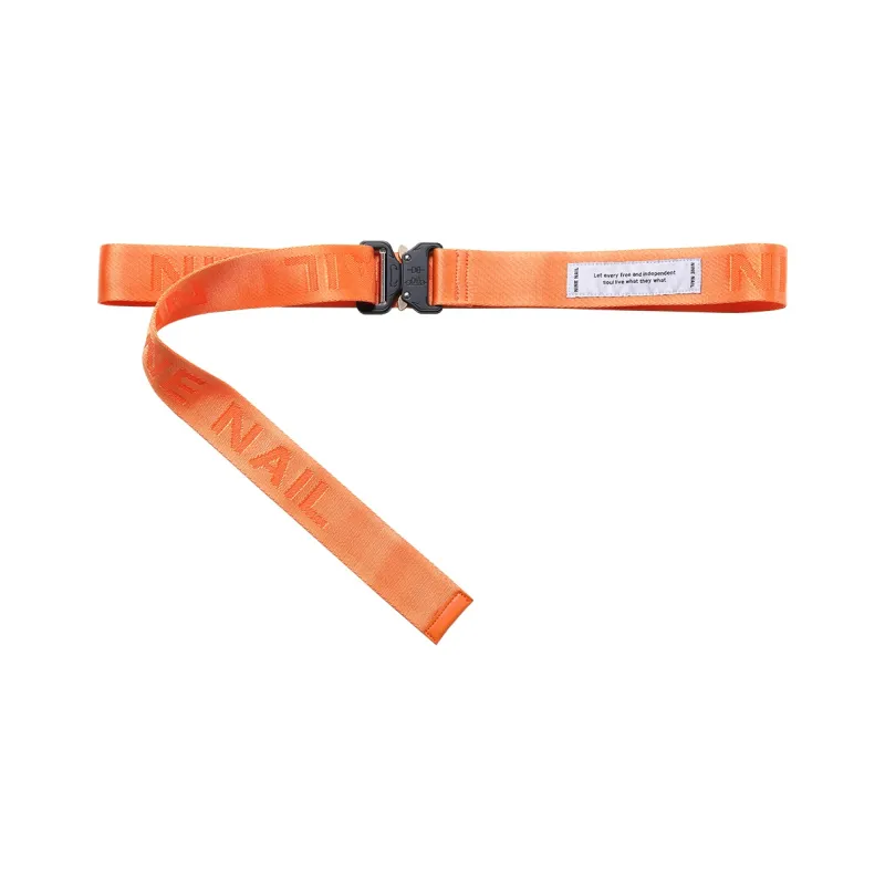 NINE NAIL Military Style Workwear Snake Buckle Nylon Canvas Belt Belt Unisex Width 3.7cm-1