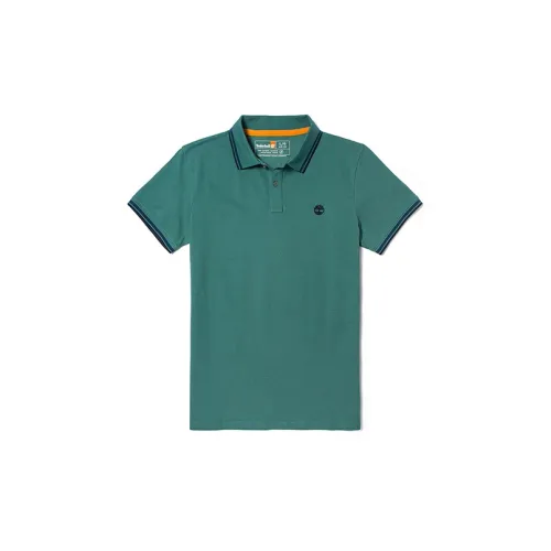 Timberland Polo Shirts Men Blue/Green