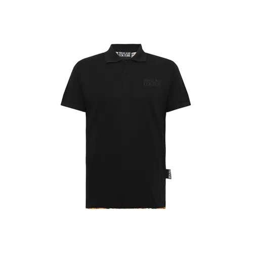 VERSACE JEANS COUTURE Polo Shirts Men Black