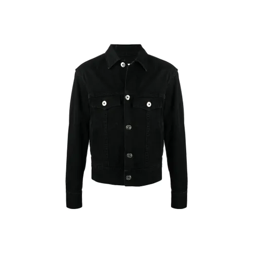 Lanvin Denim Jackets Men Black