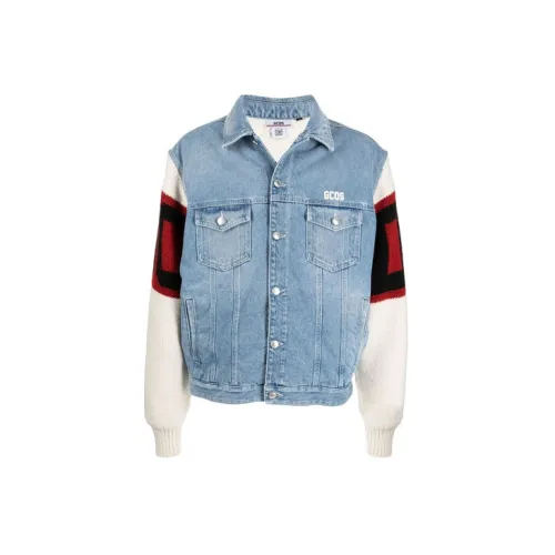 GCDS Denim Jacket Men Blue