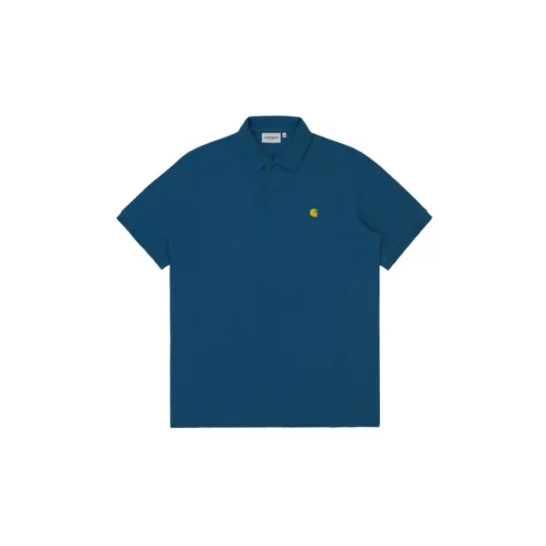 Carhartt WIP Men’s Embroidery Polo Shirt Blue