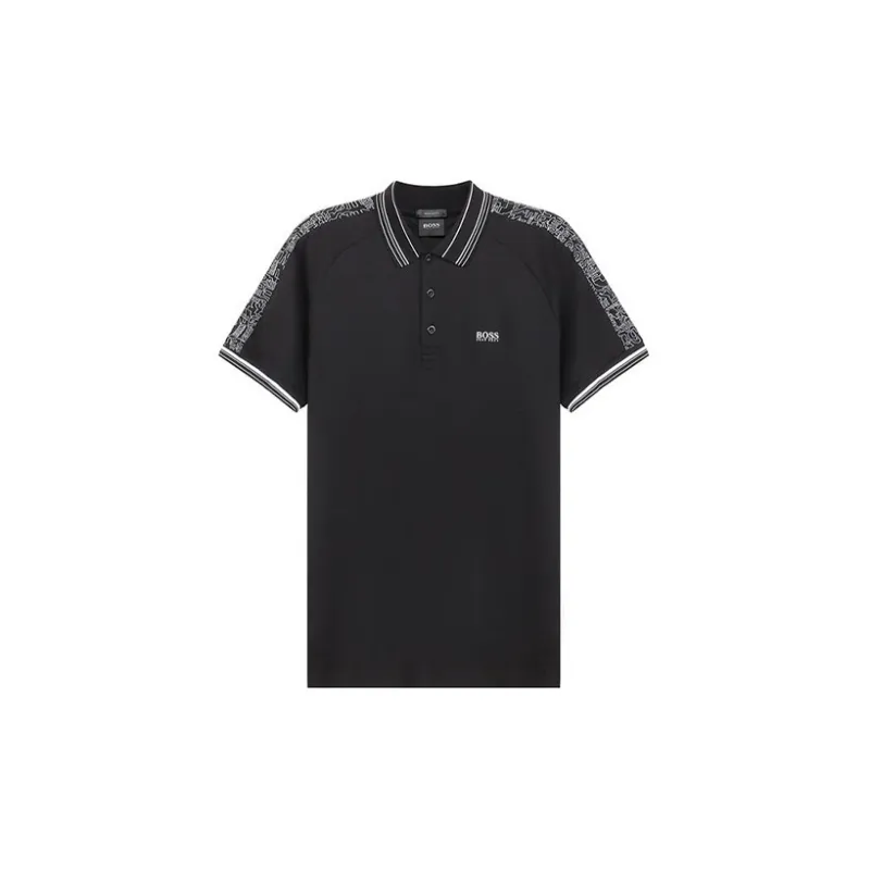 HUGO BOSS Short Sleeved Polo Shirt Men's Black-0