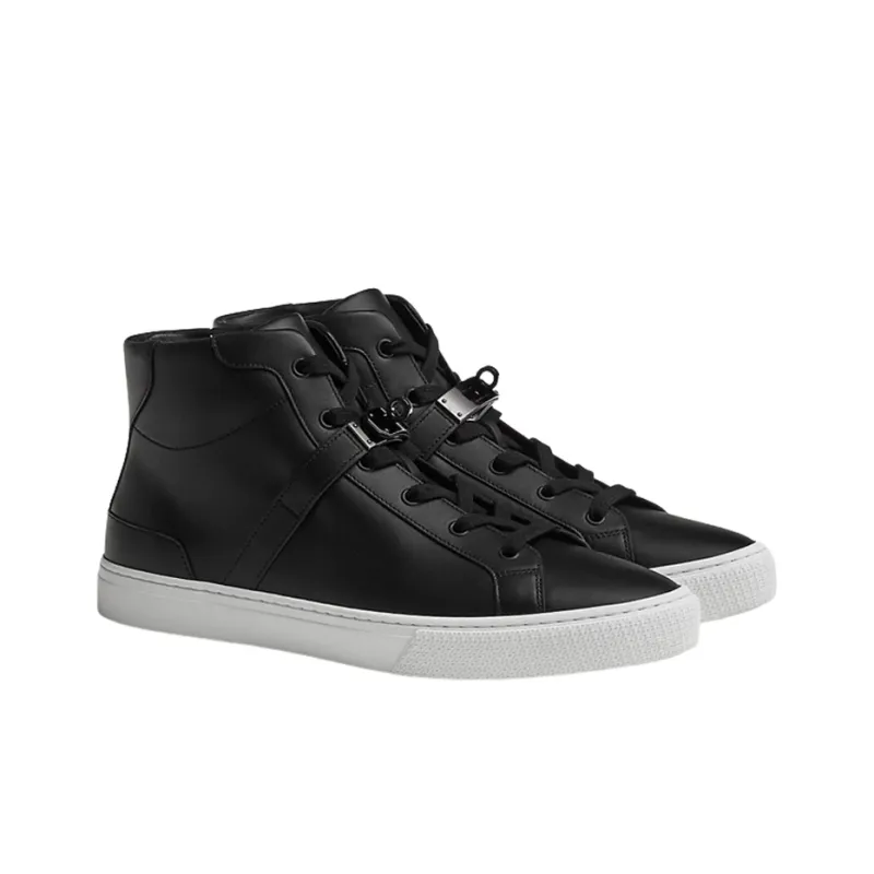 HERMES Daydream High-Top Stylish Skateboarding Shoes Men's Black-2