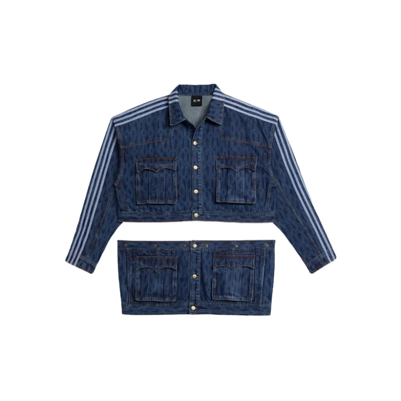 Adidas Ivy Park Monogram Denim Denim Track Jacket All Gender-2