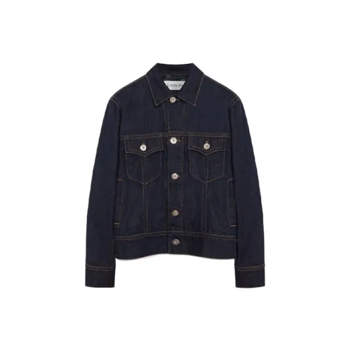 Lanvin Denim Jackets Men Dark Blue