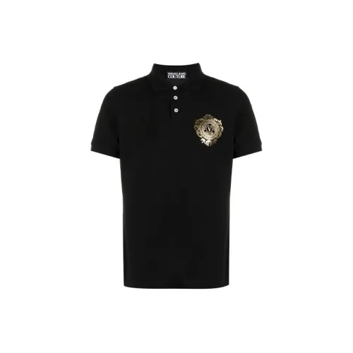 VERSACE JEANS COUTURE Polo Shirts Men Black