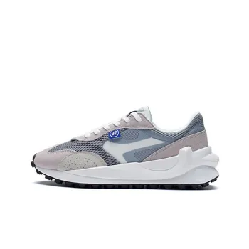 LiNing Square Radius Anti Slip Wear Resistant Low Top Sports Casual Shoes Men's Gray
