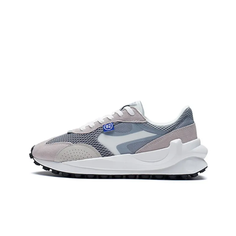 LiNing Square Radius Anti Slip Wear Resistant Low Top Sports Casual Shoes Men's Gray-0