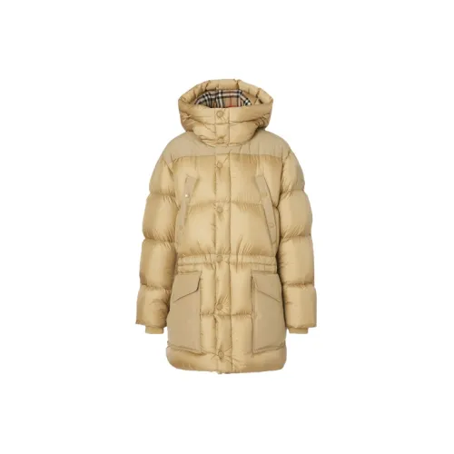 Burberry Logo Applique Nylon Puffer Coat 