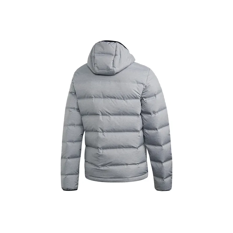 Adidas Helionic Down Jacket Men's Medium Heather Gray-1