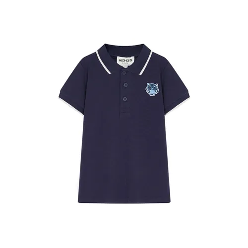 KENZO Men’s Embroidery Short Sleeve Polo Shirt K Blue