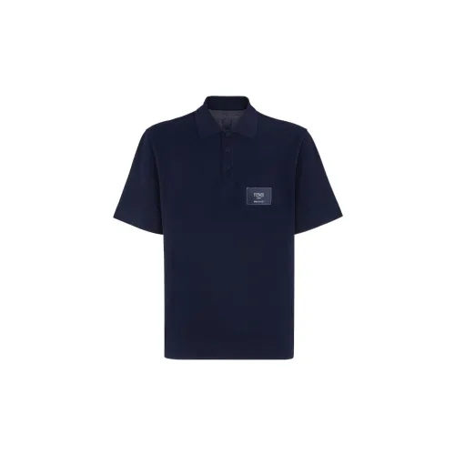 FENDI Polo Shirts Men Blue