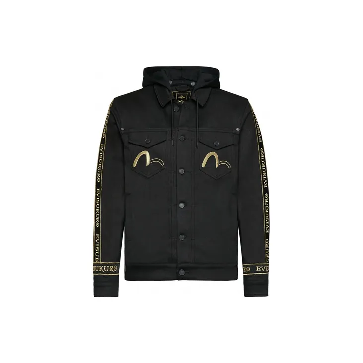 EVISU Denim Jackets Men's Black-1