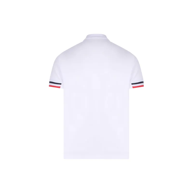 Moncler Stripe-trim Cotton Polo Shirt-1