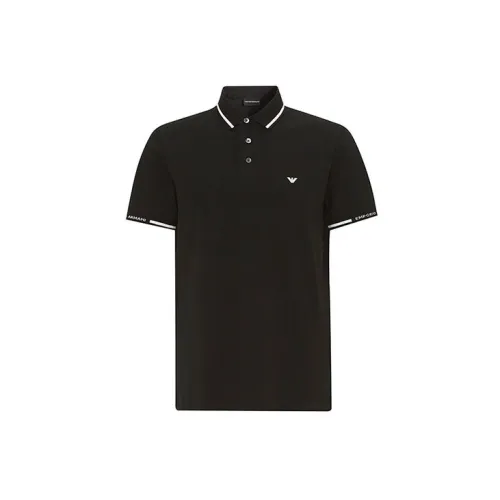 EMPORIO ARMANI Polo Shirts Men Black