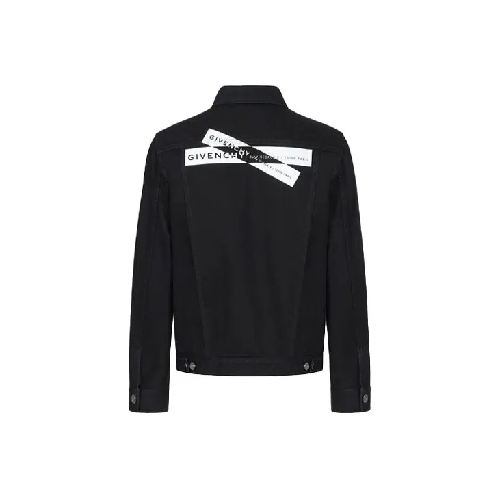 Givenchy Denim Jackets Men Black-1