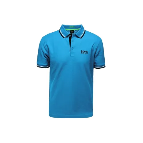 HUGO BOSS Polo Shirts Men Sapphire Blue