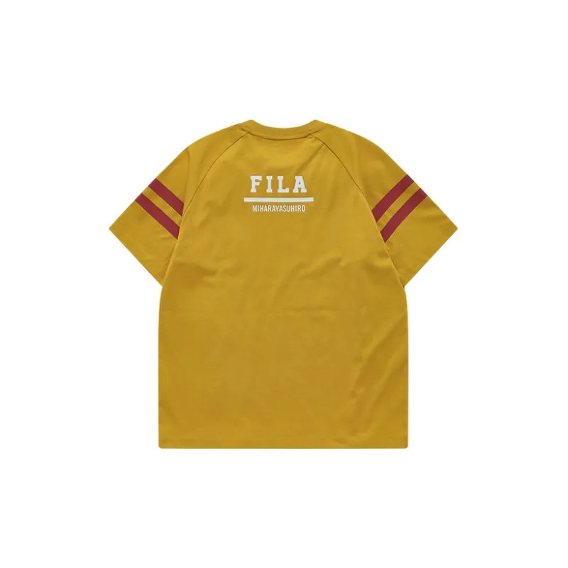 FILA x MIHARA YASUHIRO MIHARA YASUHIRO Collaboration Collection Raglan Sleeve T Shirt Women's Oil Soluble Yellow-1