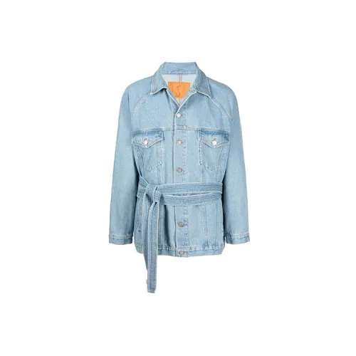 Martine Rose Denim Jackets Men Blue