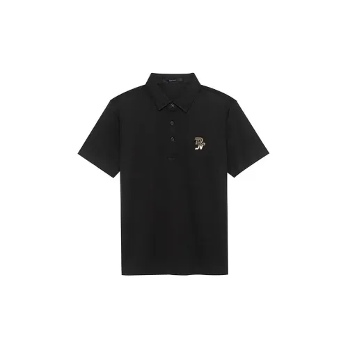 DAVID NAMAN Polo Shirts Men Black