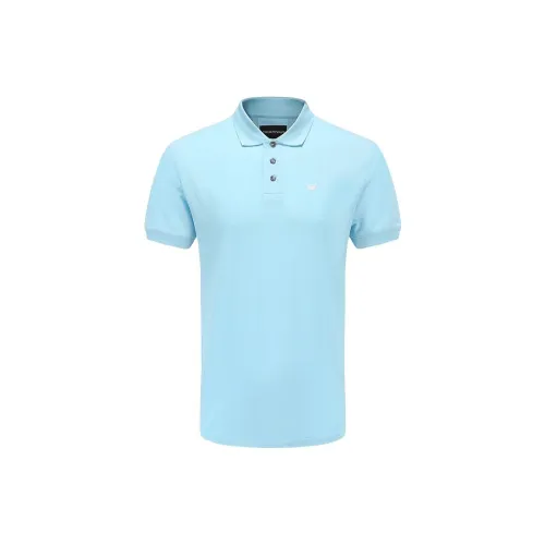 EMPORIO ARMANI Polo Shirts Men Sky Blue