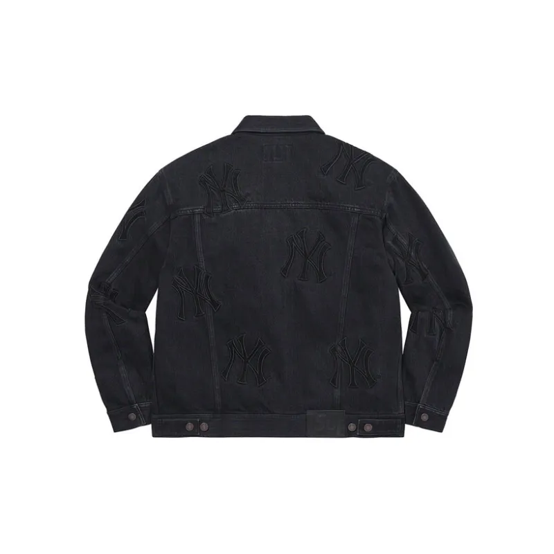 Supreme X New York Yankees Denim Trucker Jacket-1