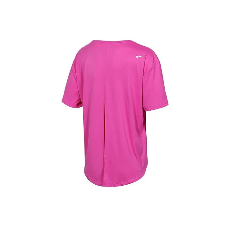 Nike Drop Shoulder Sleeve T Shirt Women's Pink Purple-1