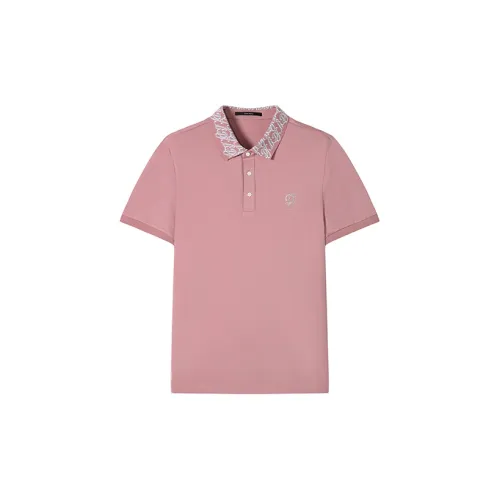 DAVID NAMAN Polo Shirts Men Pink