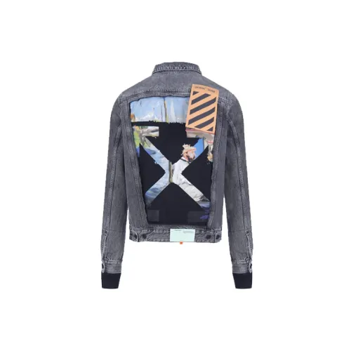 OFF-WHITE SS19 Denim Jackets Men Gray