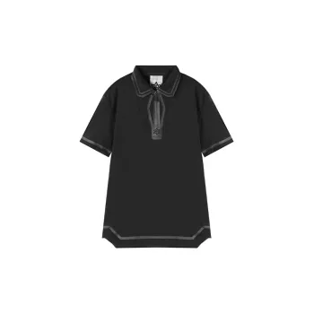 NORVINCY Breathable Stretch Embossed Outlined Polo Shirt Unisex