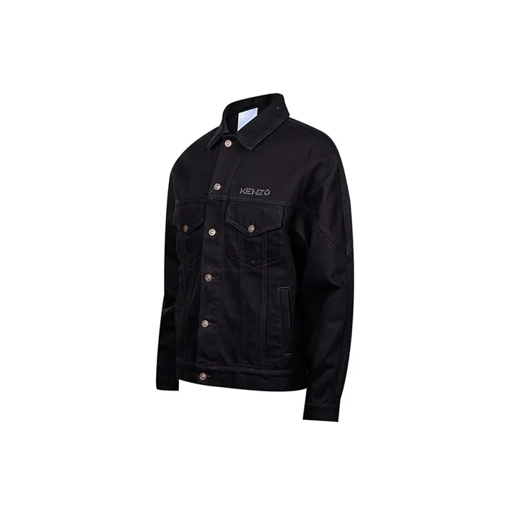 KENZO Denim Jackets Men Black-2