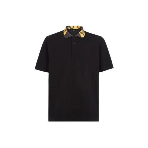 Versace X FENDI Polo Shirts Men Black