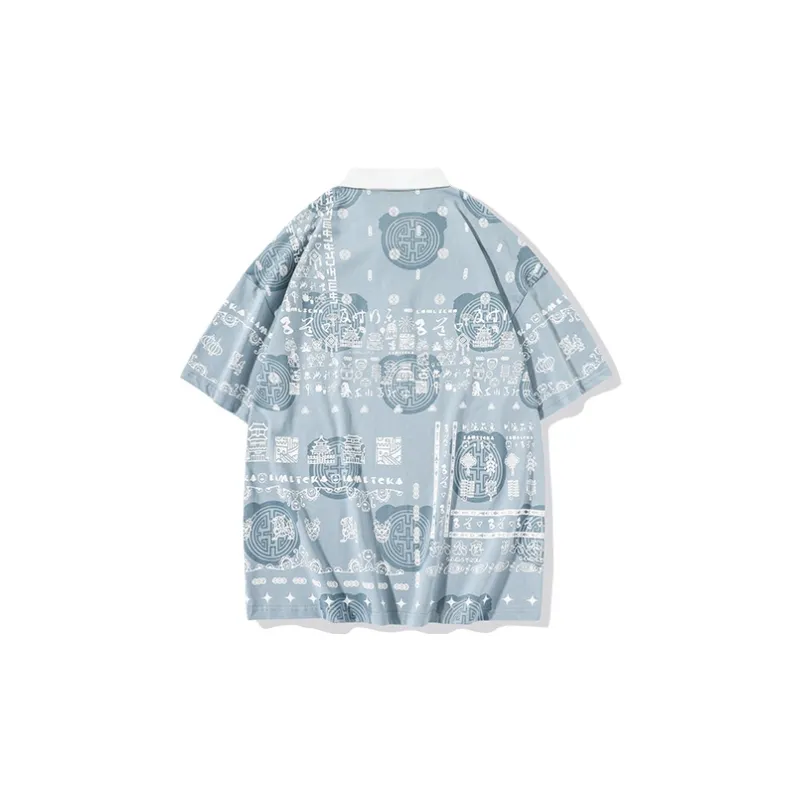 LAMLICKA Polo Shirts Unisex Blue-1