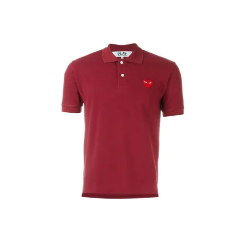 CDG Play Polo Shirts Men Red