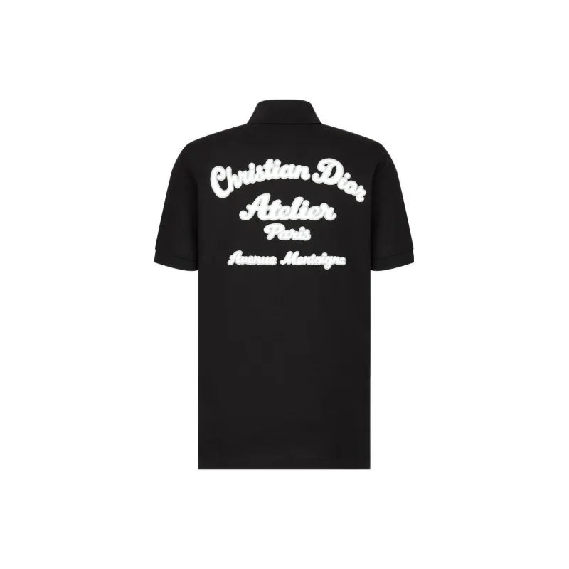 DIOR Quarterly New Products Polo Shirts Men Black-1
