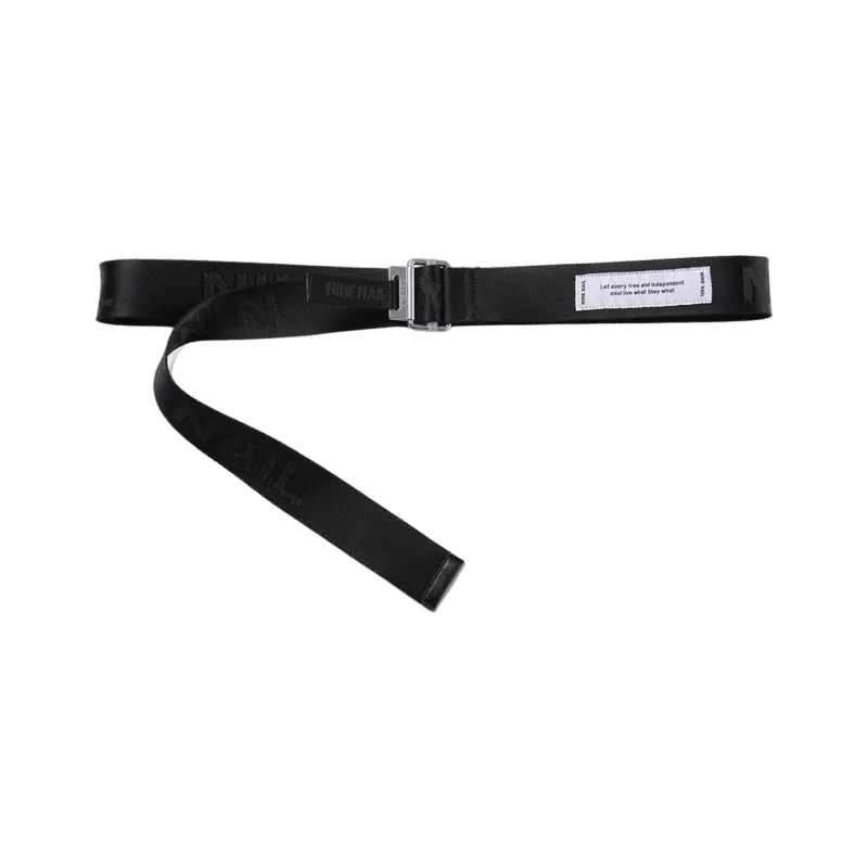 NINE NAIL Smooth Buckle Nylon Canvas Belts Unisex Width 3.7cm-9