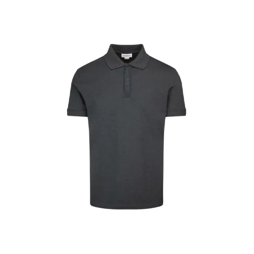 Alexander McQueen Polo Shirts Men Dark Gray