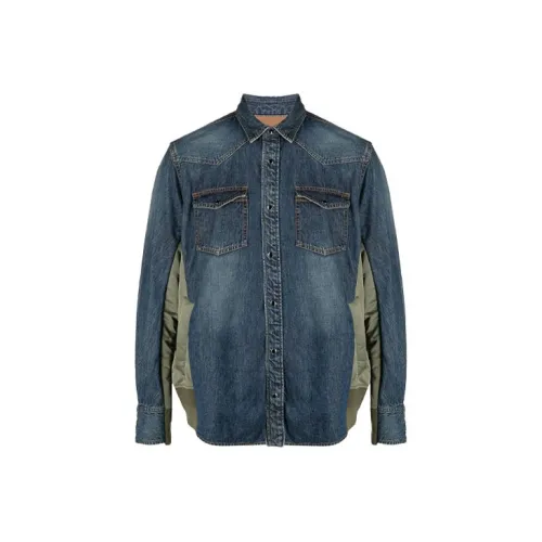 Sacai Denim Jacket Men Blue