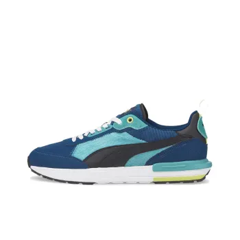 PUMA R22 Casual Shoes Unisex Low-Top Black/Dark Blue/Lake Blue