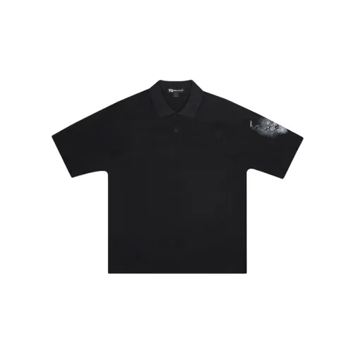 Y-3 Unisex Printing Polo Shirt Black
